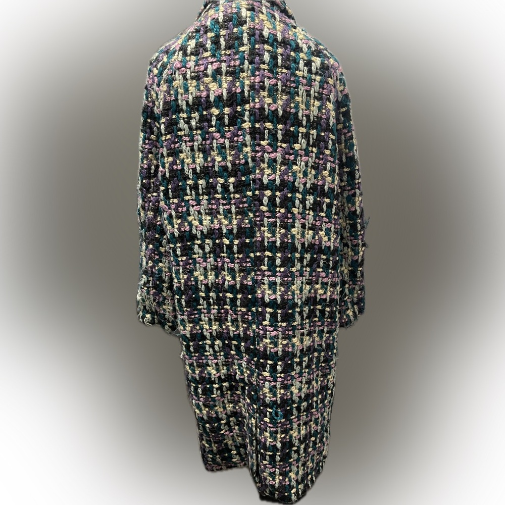 Eva Mendes for New York & Company Bouclé Tweed Coat – Size L - Picture 2 of 9